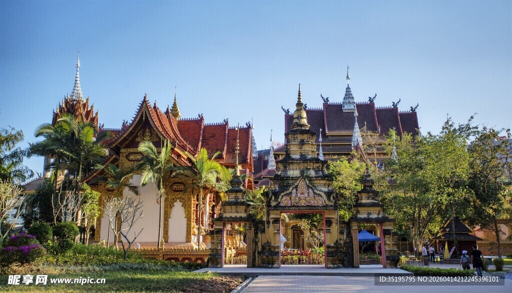 东南亚风格华丽庙宇景观