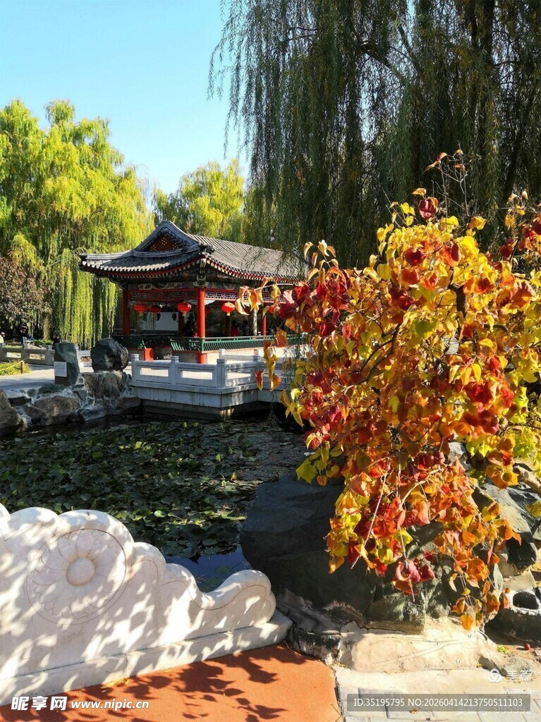 秋日园林美景