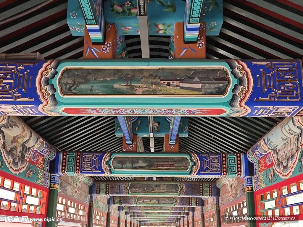 中式古建筑精美内部景观