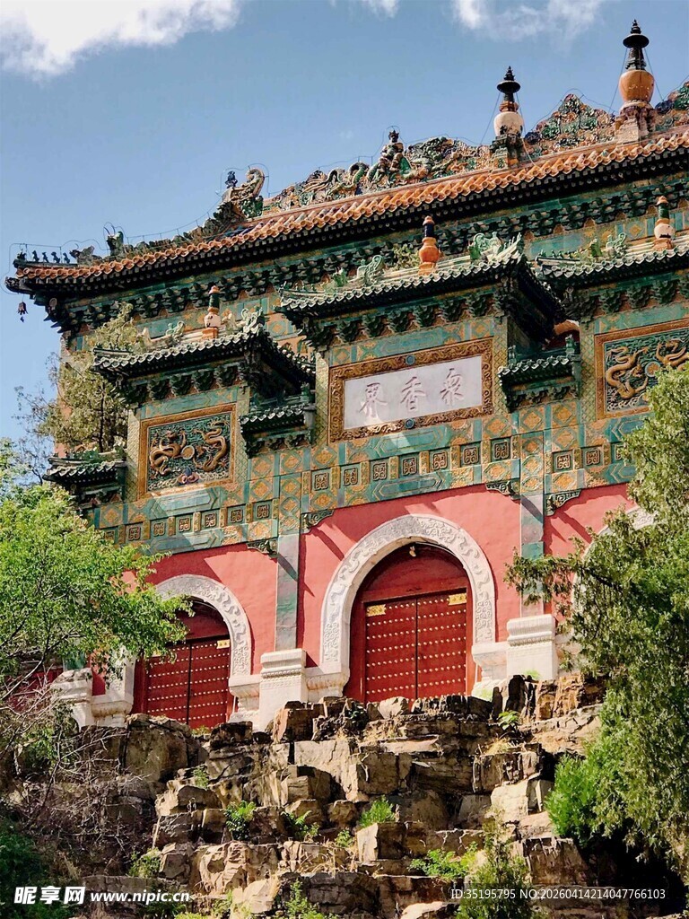 中式古建筑庙宇景观