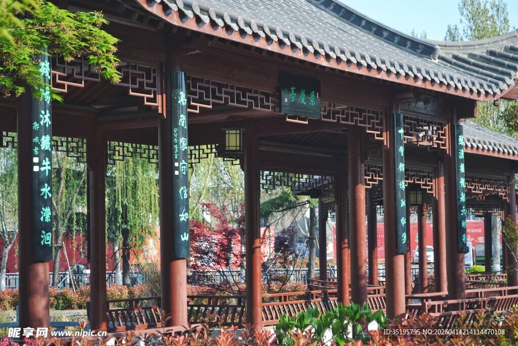 中式古典长廊景观