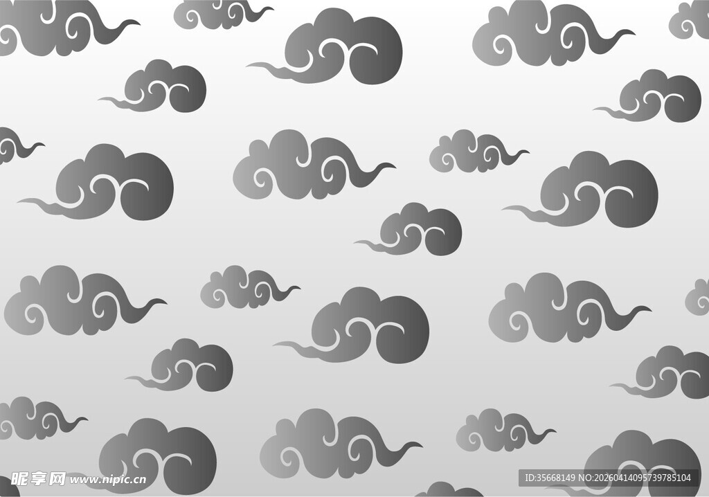 灰色祥云背景