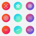 多彩扁平化应用图标集合