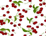 樱桃图案背景清新可爱