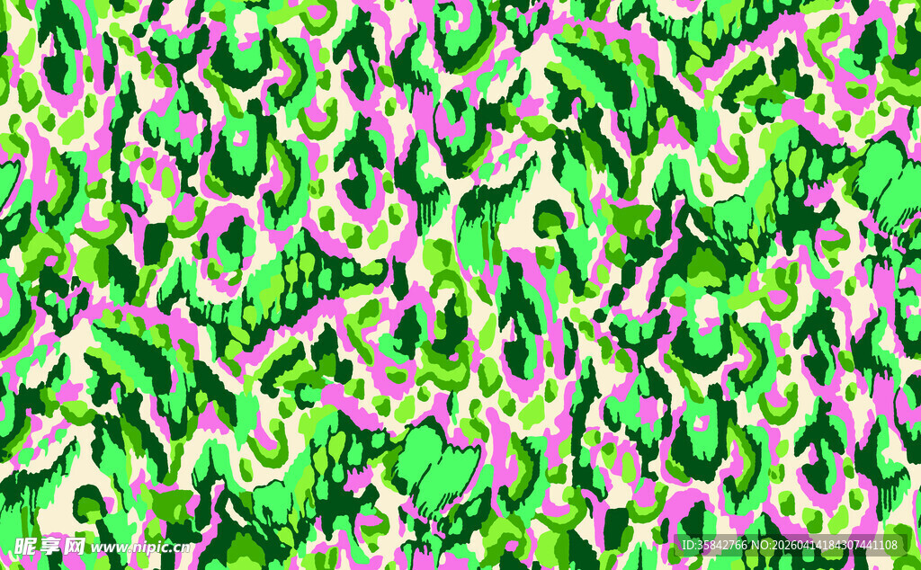 绿色花卉图案背景纹理