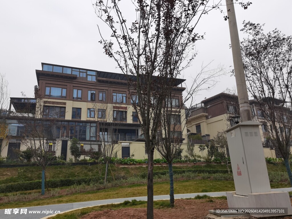 现代风格建筑群景观