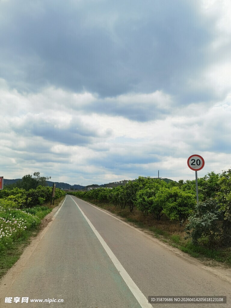 乡村公路开阔风景