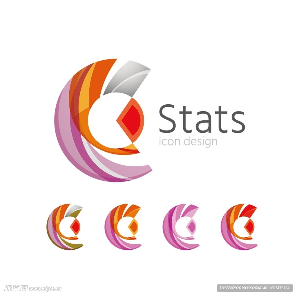 多彩Stats标志设计