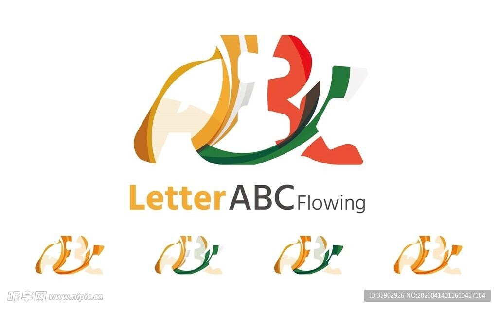 字母ABC创意标志设计