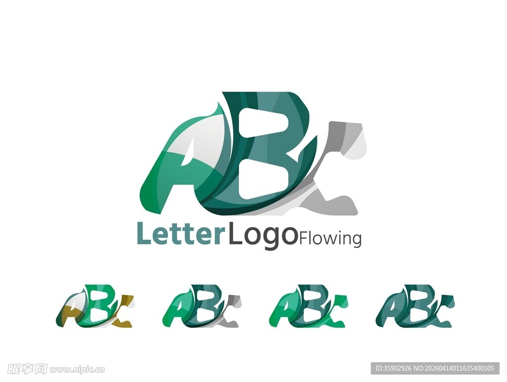 AB字母标志设计示例