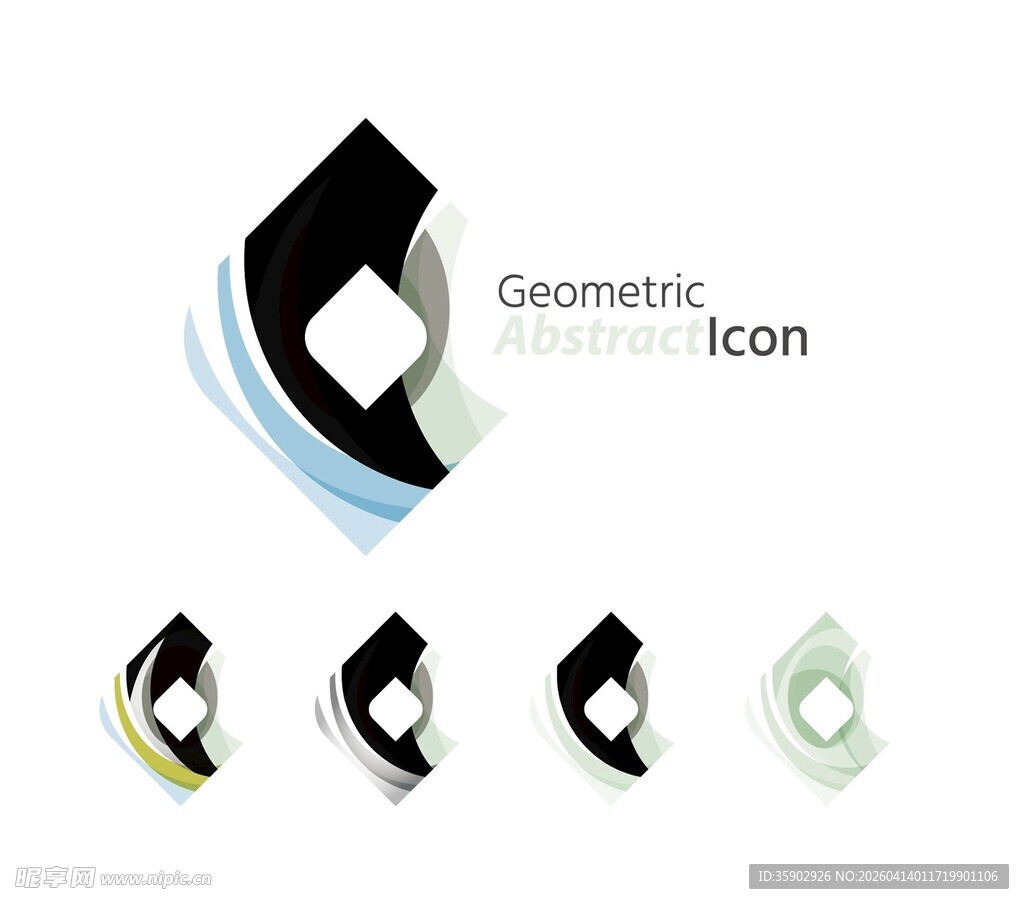 几何风格图标设计示例