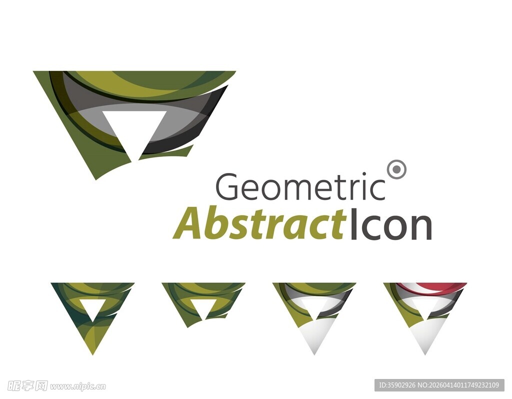 几何抽象图标设计示例
