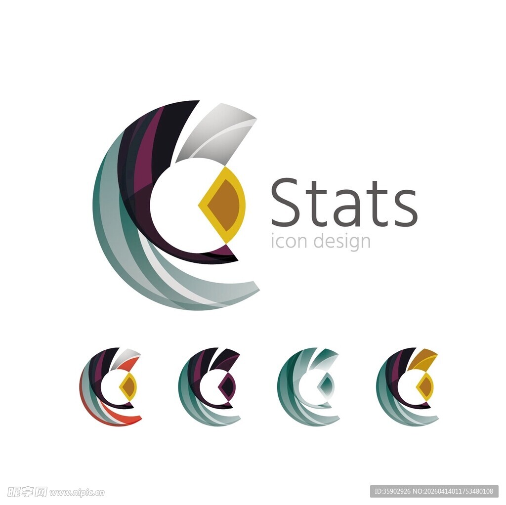 统计相关抽象标志设计