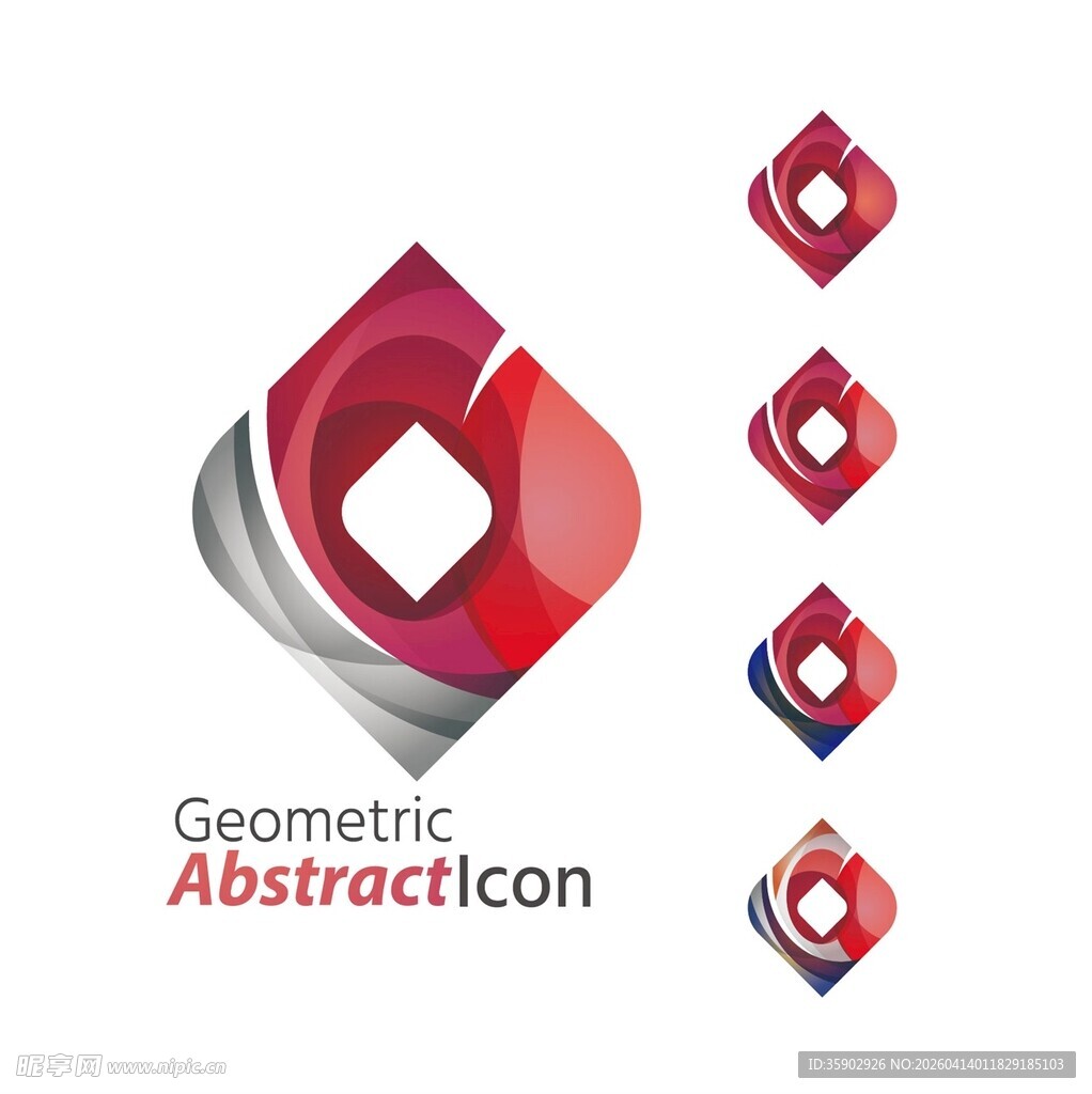 几何抽象风格标志设计