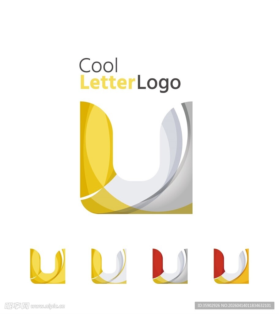 创意U形几何标志设计