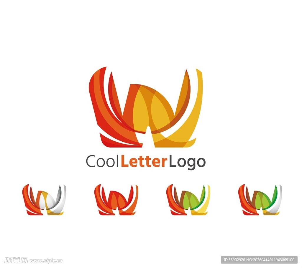 多彩字母标志设计示例