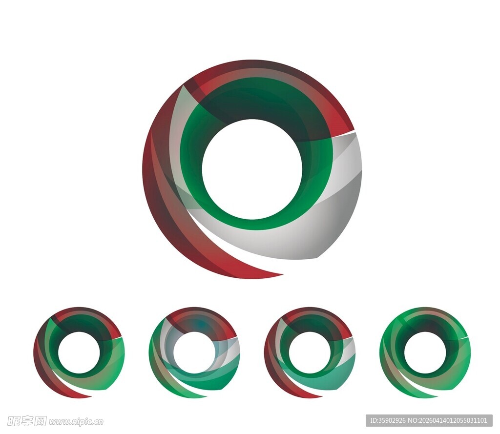多彩环形图案设计素材