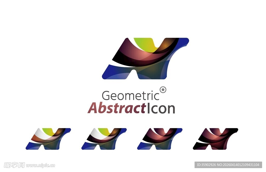 抽象几何风格企业标志设计