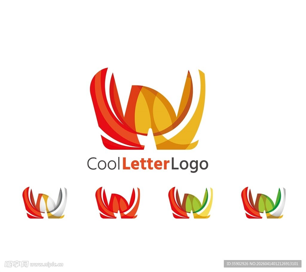 多彩字母标志设计示例