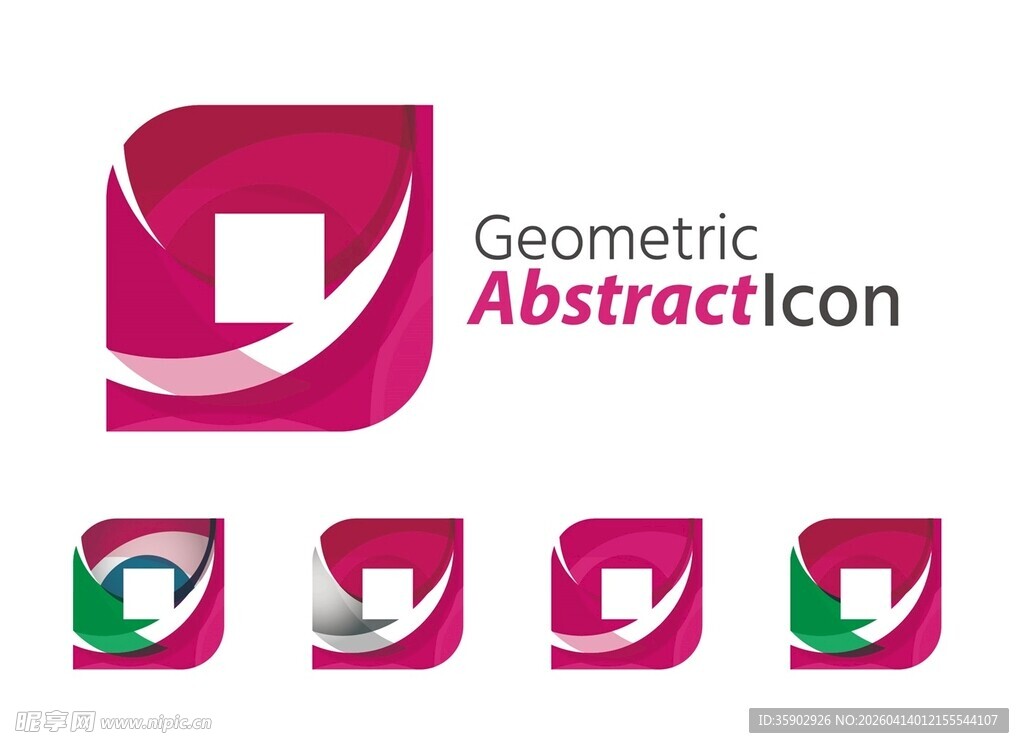 几何抽象风格标志设计