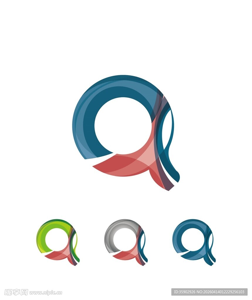 多彩放大镜图标设计