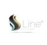 Line风格抽象流线标志设计