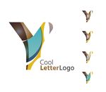 酷炫字母Y标志设计