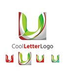 酷炫字母U标志设计