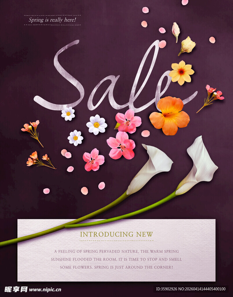 花卉促销海报