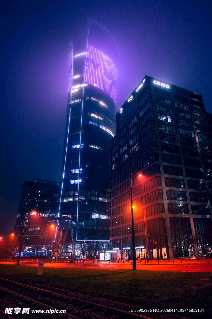 都市夜景灯火辉煌