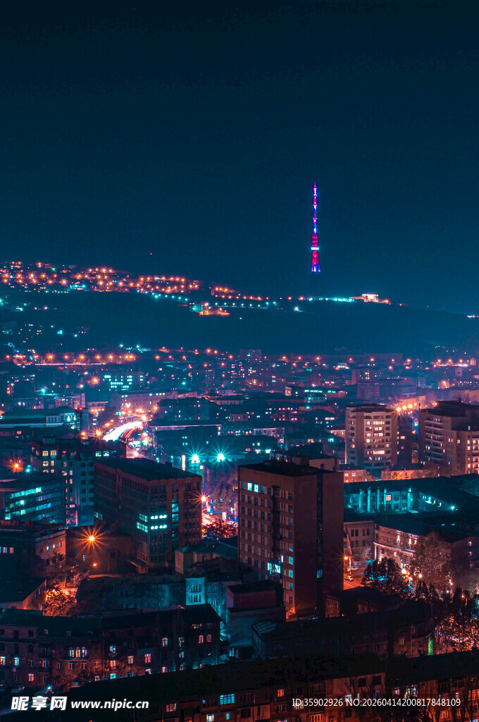 璀璨都市夜景俯瞰