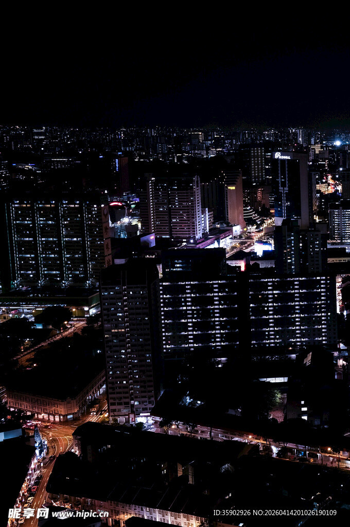 城市夜景璀璨灯火