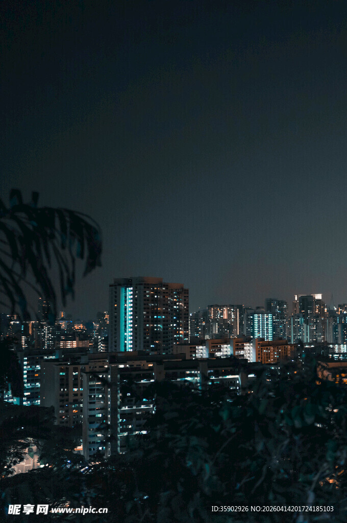 城市夜景俯瞰