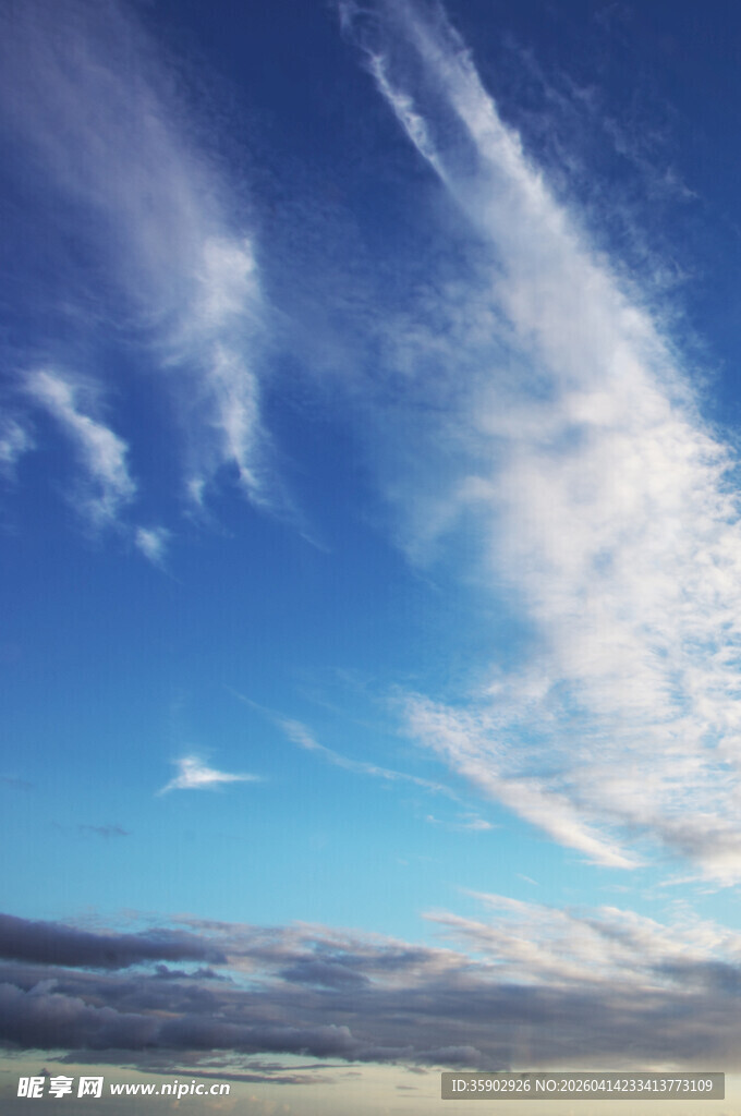 蓝天飘絮云下广袤大地
