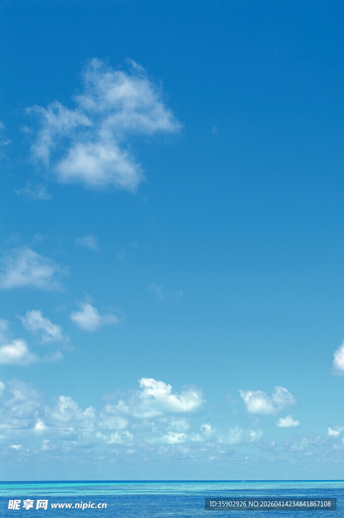 蓝天碧海纯净自然美景
