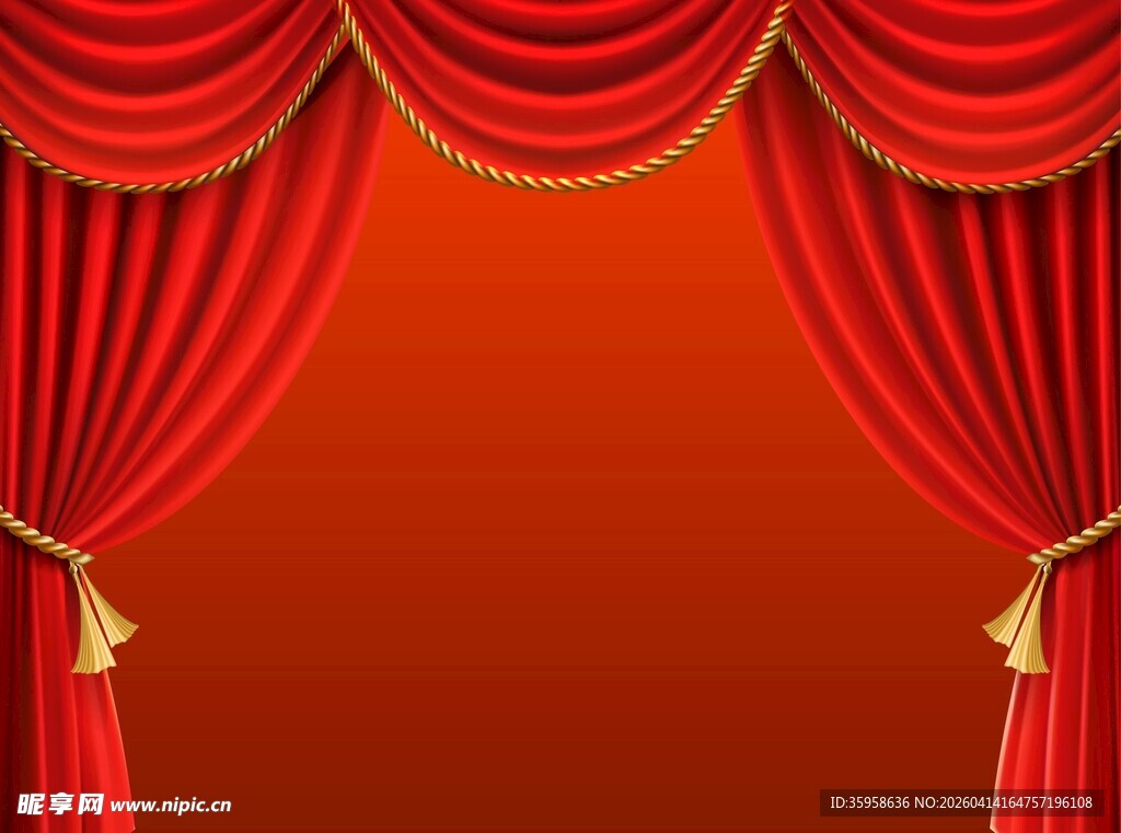红色幕布背景