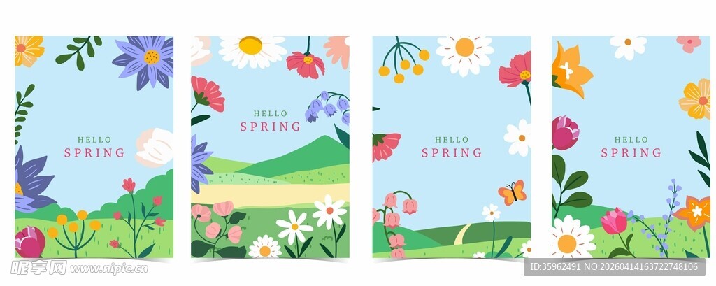 春日花卉海报