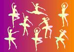 芭蕾剪影素材