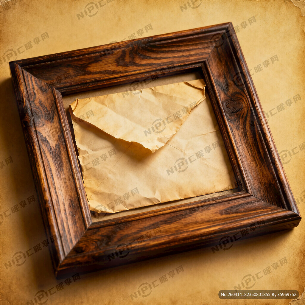 相框 稍微深色一点的实木纹理