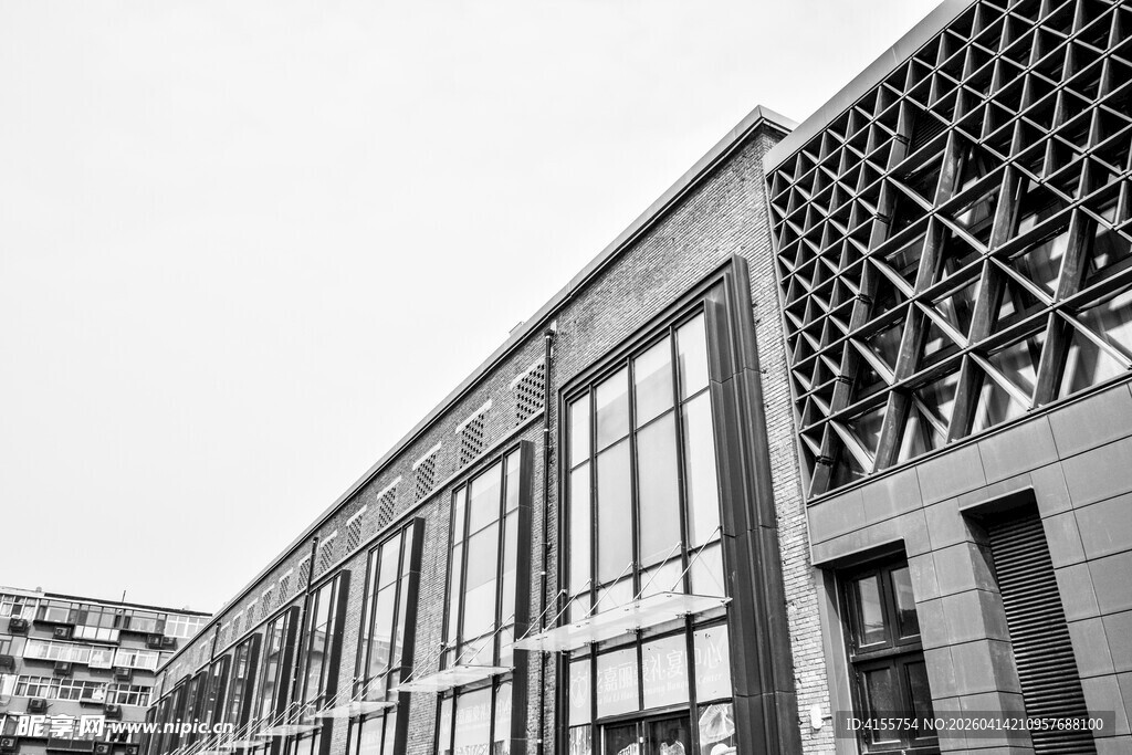 现代风格建筑外观特写