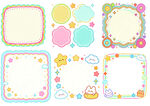 多彩可爱手绘边框图案集