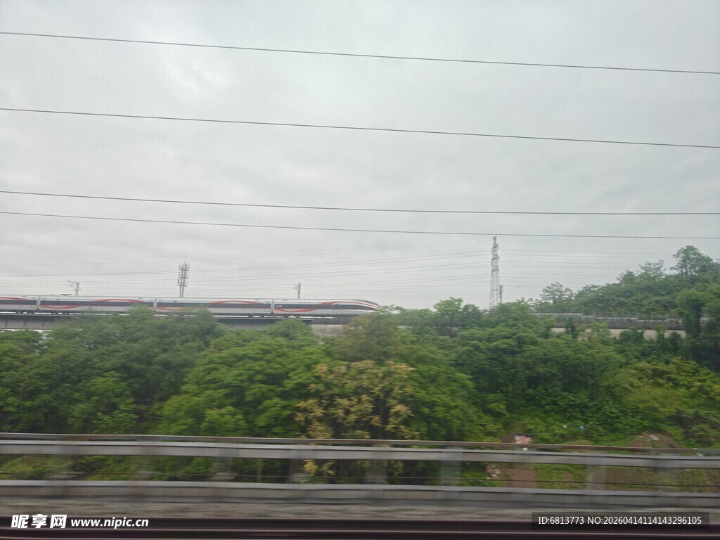 车窗外的绿意风景