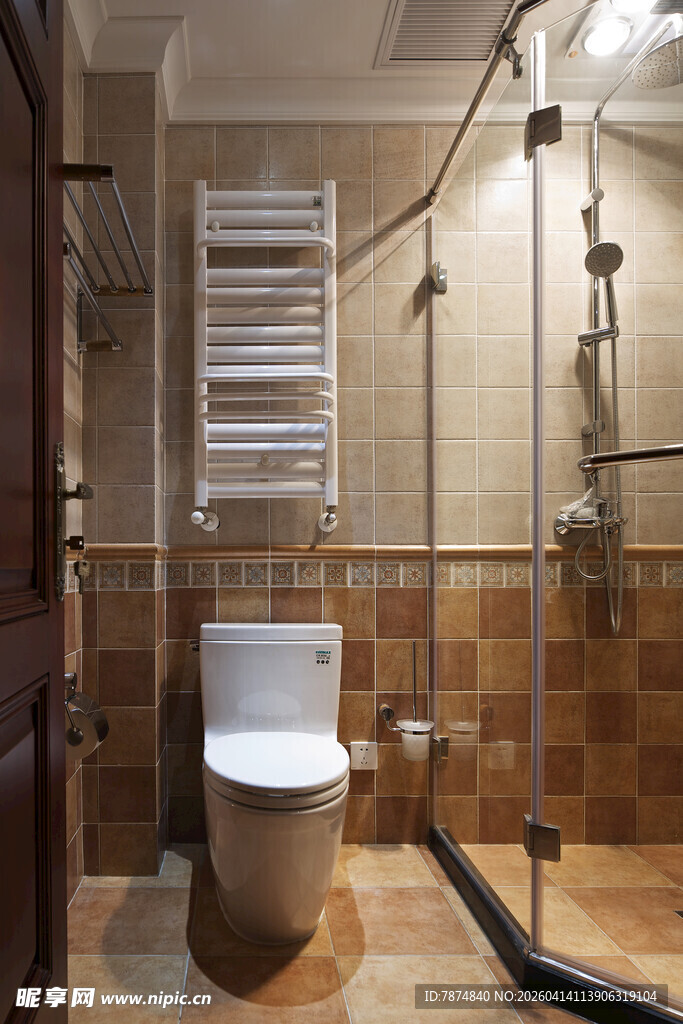 现代风格温馨浴室一角