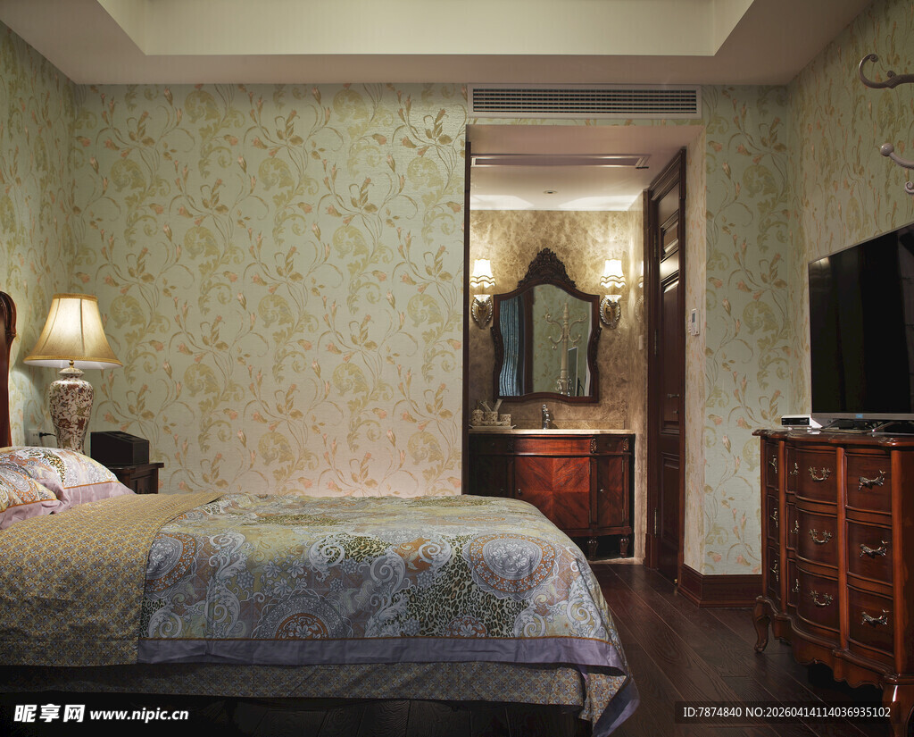 温馨典雅卧室室内场景