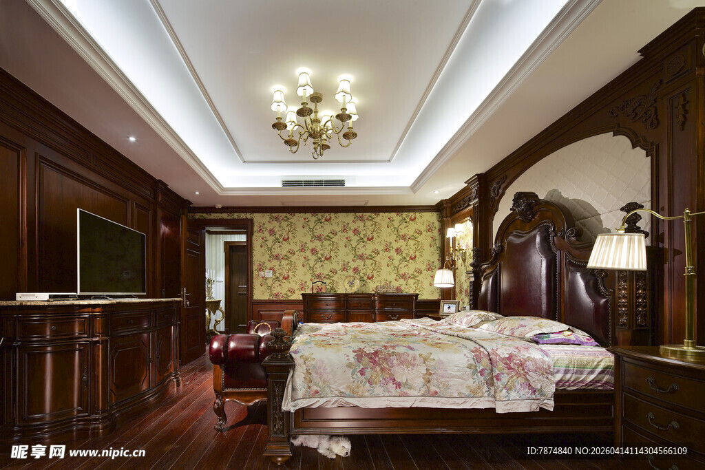 豪华古典风格卧室展示