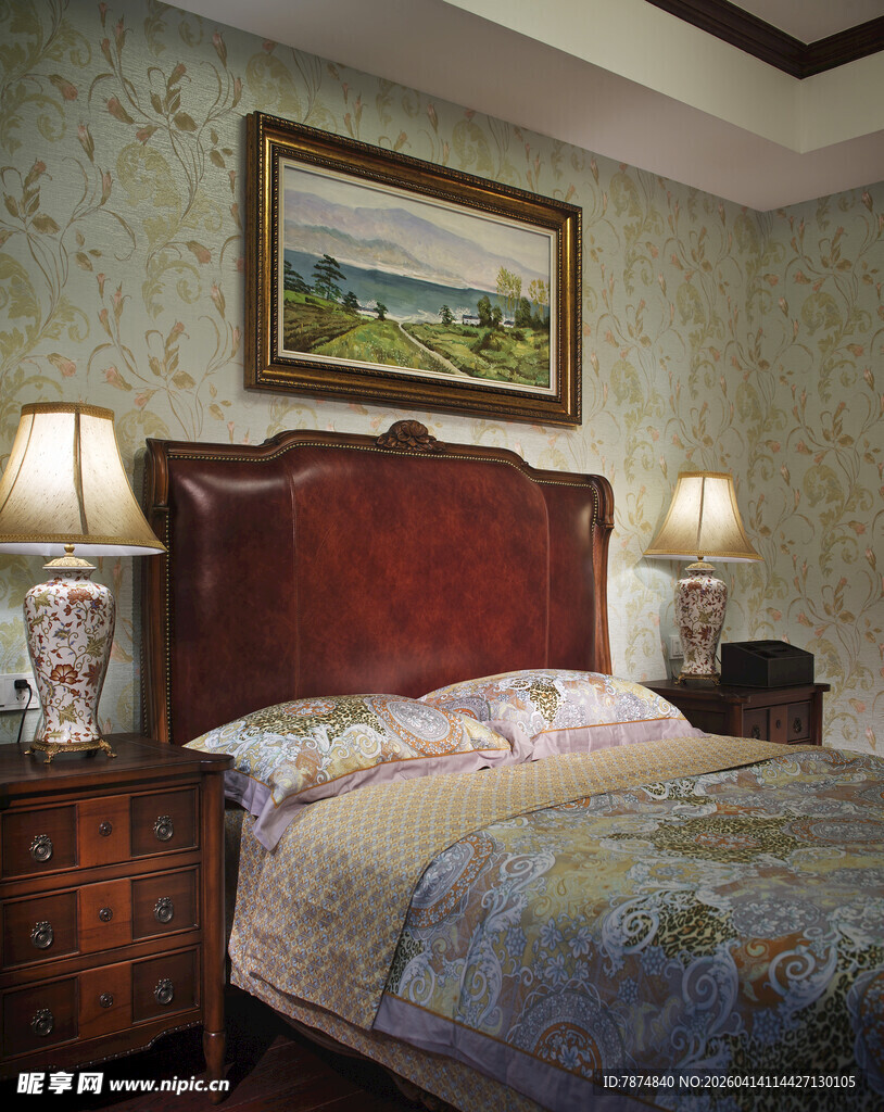 古典风格温馨卧室场景