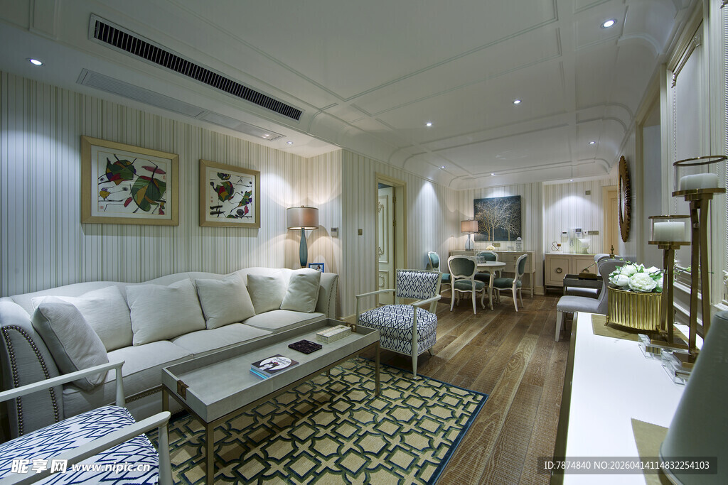 现代简约风格客厅室内图