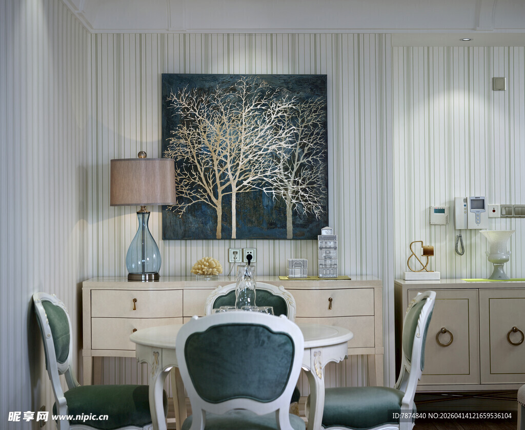 简约餐厅室内装饰场景