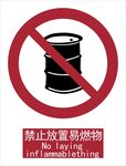 新国标禁止放置易燃物标识