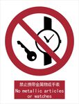 新国标禁止金带金属物品手表标识